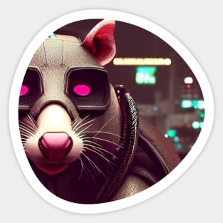 Opossum Cyberpunk 2077 Mood Gift ideas Sticker